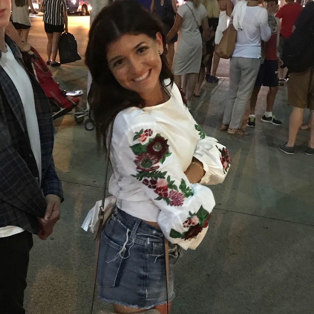 Zara // Basic Topshop Floral Blouse